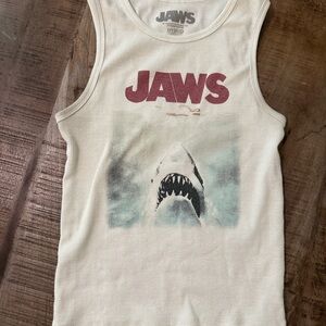 Tank Top - Cream with JAWS Graphic
